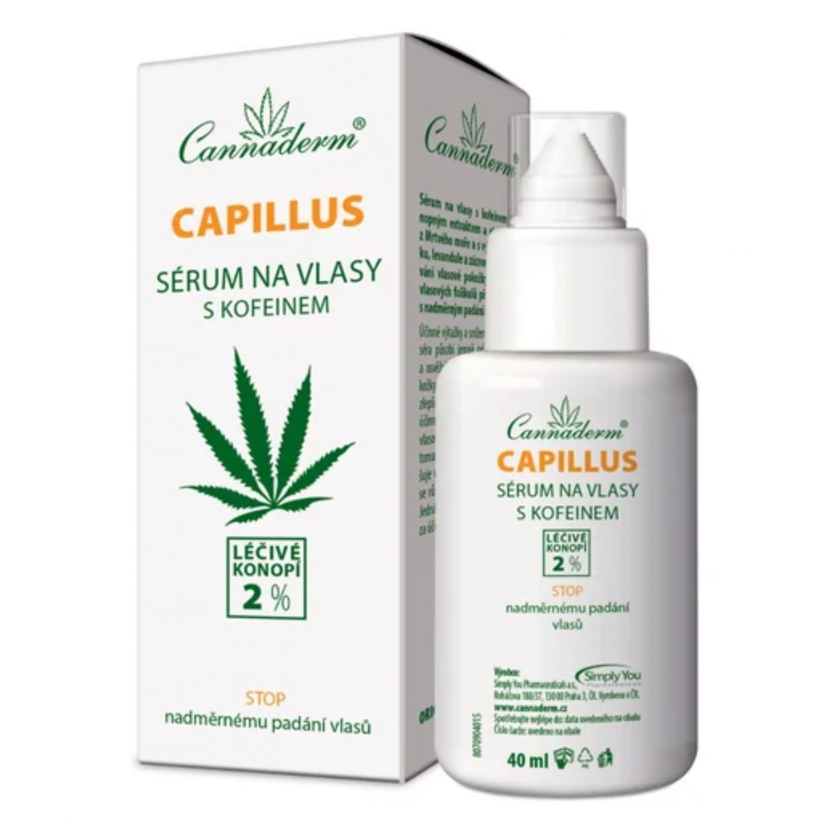  Cannaderm Capillus ─ sérum na vlasy seborea 40 ml