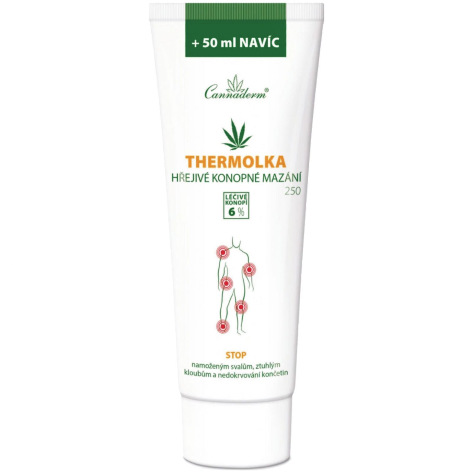 Cannaderm Thermolka ─ hřejivé mazání na svaly a klouby 250 ml