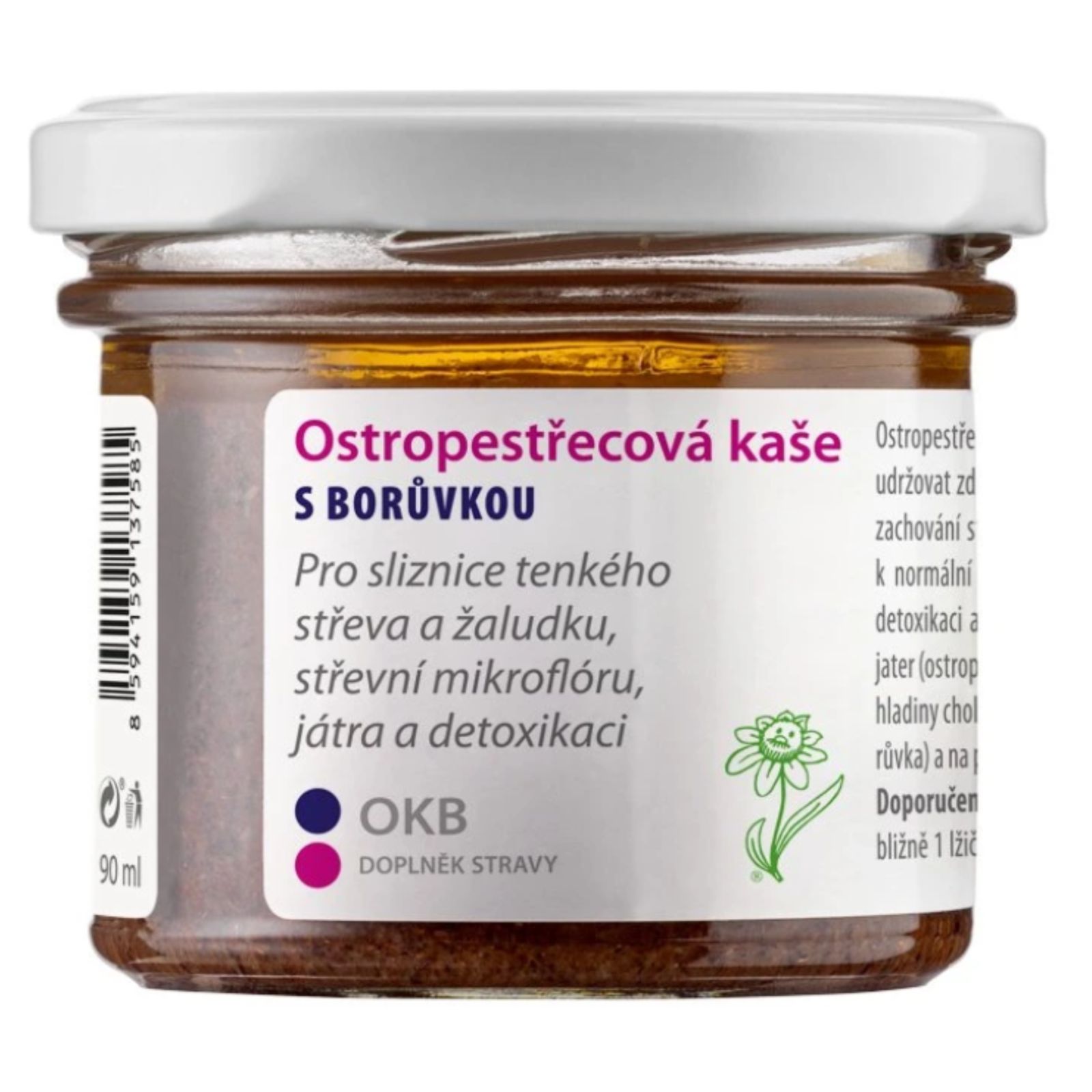 Dědek kořenář Ostropestřecová kaše s borůvkou OKB 90 ml